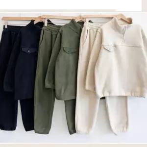 GPP ST888W 여자 빅사이즈 소프트 후리스 트레이닝세트 플리스 조거 셋업(기모안감)