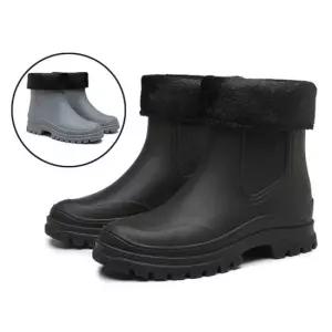 높은굽 4계절 시크 코디 탈부착 여성 기모 레인부츠 여성레인부츠 여성숏레인부츠