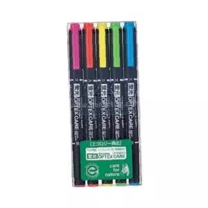 6500 옵텍스 케어 트윈형광펜 5색세트 WKCR1-5C 제브라