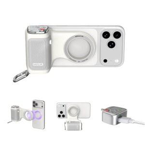 [미국배송] COMTOK MOCA 재미있는 샷 마그네틱 휴대폰 그립은 폰 17 전 모델 IOS26 IOS18에만 해당됩니다 - 무선 셔터 및 미끄럼 방지 디자인이 내장된 앱 카메라 그립 핸들 홀더 인체공학적 핸들이 필요 없습니다