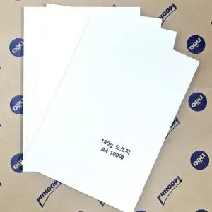 백상지 a4 두꺼운 인쇄용 100매 180g 모조지 다용도 설명서 학습용 잉크젯 레이저 제품