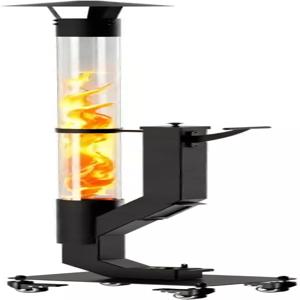 요요맥스 펠릿 파티오 히터 야외 뒷마당 캠핑 정원 발코니를 위한 애쉬 트레이 로켓 스토브가 있는 휴대용