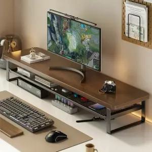 서랍형 모니터 받침대 100CM 컴퓨터 노트북 거치대 사무실 집 와이드 스탠드 데스크테리어