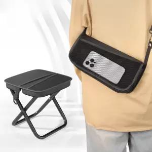 휴대용 접이식 의자 크로스백 숄더백 소형 낚시용 여행용 좌석 스툴 낚시소좌