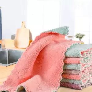 주방 행주 부드러운 극세사 흡수성 다용도 행주 청소 수건 싱크대 자동차 청소용 세차 건조 식기