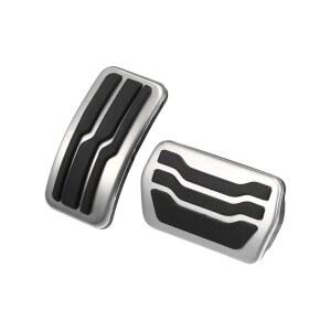 2001-2022년 포드 이스케이프를 위한 X 오토호 2종 가속 페달 및 브레이크 커버 세트 자동차 패드 차량 메탈 고무 실버 톤 블랙