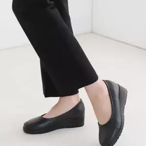 로퍼 베이직 통굽 근무화 여성 로퍼 중년 낮은 합성 승무원 펌프스 유니화 실습화 웨지 단화 슈즈 구두