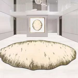 양털 러그 두꺼운 카페트 거실 물세탁 단모 비정형 원형