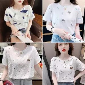 여성반팔 꽃무늬 다양한패턴 루즈핏 여름 시원한 반팔티 모음