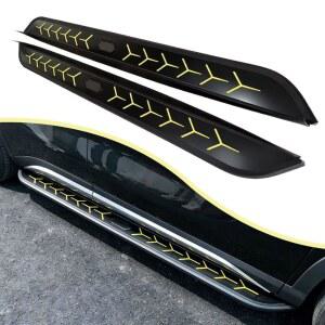 현대 산타페 MX5 2024-2026용 2PCS 러닝 보드 | 헤비 듀티 스테인리스 스틸 사이드 스텝 | 미끄럼 방지 너프 바 | 향상된 접근성 및 견고한 내구성(LBY)