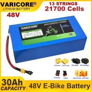 VariCore 48V 30Ah 13s6p 21700 리튬 충전식 배터리 팩 54.6v 1200w 1440w 잡초 제거 기계용 BMS 내장
