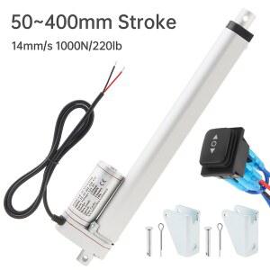 1000N 14MM 12V 선형 액추에이터 50MM 100MM 150MM 200MM 250MM 300MM 350MM 400MM 스트로크 드라이브 전기 모터