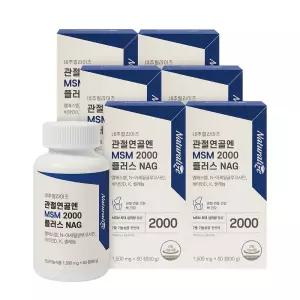 (정품) 네추럴라이즈 관절연골엔 MSM 2000 플러스 AG 비타민D 비타민K 60정, 6개