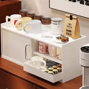 미닫이 수납장 가로형 서랍장 탁상용 슬라이딩 수납장 선반 슬라이드 주방용 정리함 수납함 화장대 칸막이