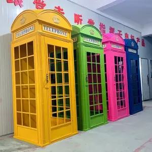 야외 공중전화박스 펜션 음식점 카페 레트로 인테리어 공중전화부스 로고