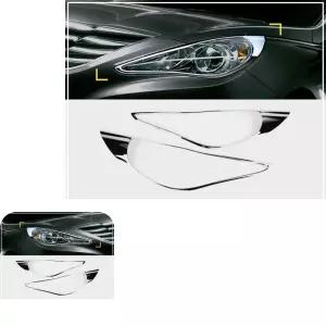 제이커 익스테리어 자동차용품 크롬 라이트 램프 커버 몰딩 헤드 YF소나타 2009-2014