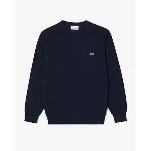 라코스테 LACOSTE 26SS남성 페이퍼 긴팔 크루넥 풀오버 AH598E-56G 166네이비 435091