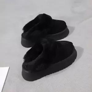 인기상품 투컬러 레이디퍼기모 캐주얼 겨울용 스타일 캐주얼뮬 홈슬리퍼 [WFLKOUO_260303]