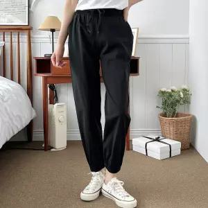 아이스 조거팬츠 허리밴딩 트레이닝 편한 여름바지 여성 조커 면바지 슬랙스 카고바지 시원한바지