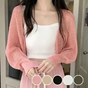 스타일하우스)가디건 카디건 CD 시원한 여성 망사니트 메쉬 볼레로 여름