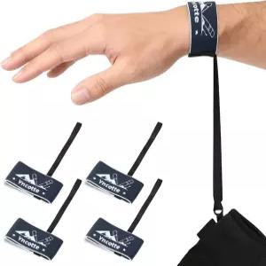 Yncotte 장갑 목줄 스키 스노보드 액세서리용 2쌍 손목 스트랩 탄력 수갑 끈 조절 가능한 분실 방지 매달림