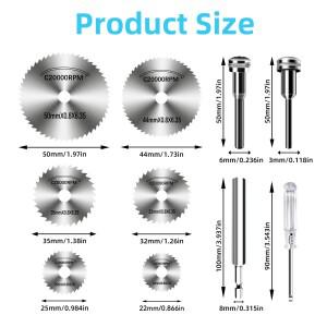 고속 강철 톱날 10개 1 4인치 육각 샹크 그라인더용 호환 범용 호환 금속 목재 플라스틱 절단 디스크 내구