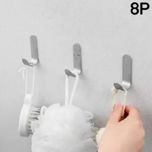 J형 스테인리스 후크 8P 벽고리 벽걸이 부착식후크 벽후크 행거