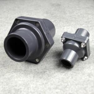 호환 PVC 비복귀 밸브 50MM 내부 플라스틱 플랩 체크 DN25 DN40 수직 수평