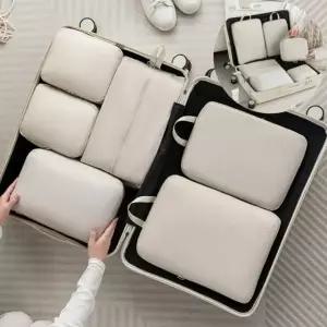 여행용 파우치 6종 세트 수납백 압축팩 캐리어