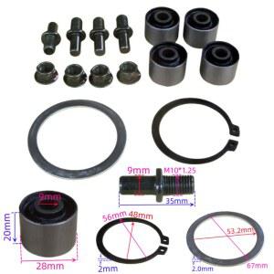 CBT125는 CM 오토바이 뒷바퀴 쿠션 버퍼 고무 슬리브 후면 드럼 나사 클램프 링 가스켓 클램프에