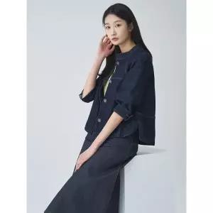 [하프클럽/지센]여성 버튼업 진청 데님 자켓 LCJKO222_IN