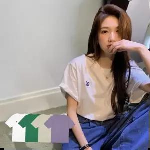 흰티 베르 반팔티셔츠 캐주얼 하트자수 반팔티 여자반팔