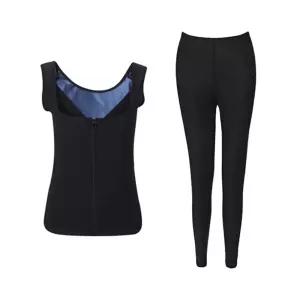 헬스복세트 여성 땀복세트 지퍼나시 9부 팬츠 운동 홈트 헬스복