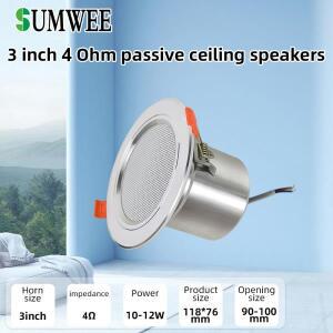 홈오디오 사운드 시스템 3인치 4옴 천장 스피커 배경 음악 패시브 스테레오 주방 홈시어터 침실용