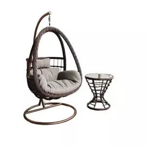 행잉체어 야외 라탄 모조나뭇결(1인용) 카페 테라스 펜션 인테리어 그네의