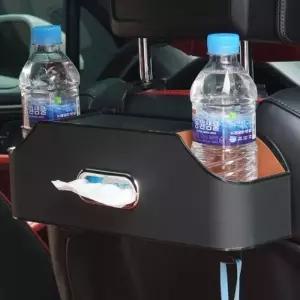 차량용 멀티 시트 수납함 컵홀더 티슈케이스 블랙