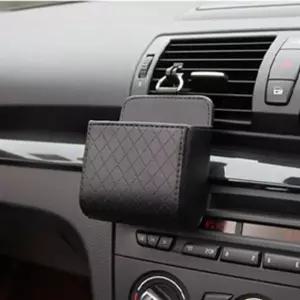 스티치 가죽 송풍구 포켓 차량용 볼펜 꽂이 필수 차량 용품 카 조수석 정리함 수납함 보조석 수납 꿀템 차