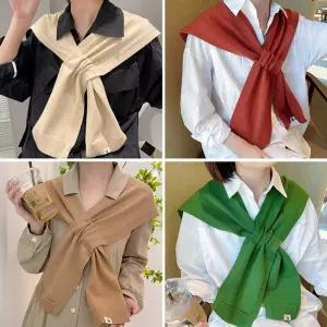 봄패션 레이어드룩 청순 데이트룩 무지 페이크가디건 옷 간절기패션 숄 어깨 케이프 여성 워머