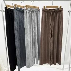 밴딩 골지 겨울 LND ( ) 와이드팬츠 트레이닝 니트 바지 홈웨어 따뜻한