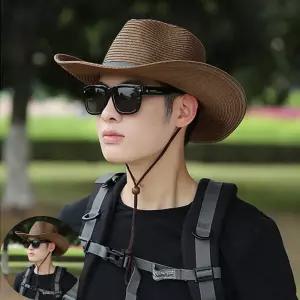챙큰모자 남자 와이드캡 스타일 밀짚모자 여름 고품질 라탄 1P