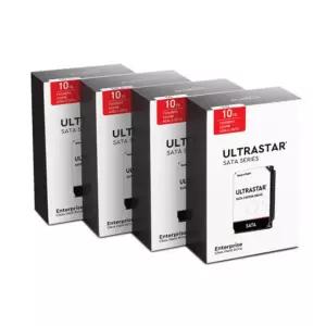 WD Ultrastar 10TB HC330 WUS721010ALE6L4 4팩, 3년 보증