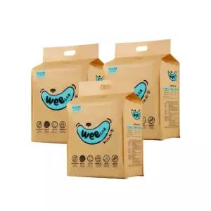 위랩패드 히릿패드 강아지 배변패드 3팩 중형 90매 대형 45매)