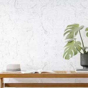 셀프도배 접착식 폼 단열벽지 2.5M 한지그레이 거실 인테리어