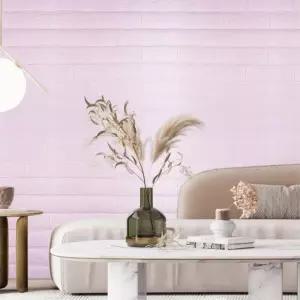 냉기차단 접착식 폼블럭 벽돌 스티커 단열벽지 2.5M 핑크 도배