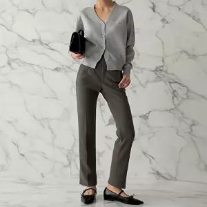 [신상오픈런]|KSP94D4|여성 슬림핏 쫀쫀 스판 10부 일자 슬랙스 출근웨어