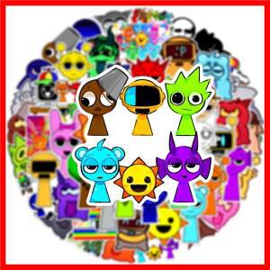 10/30/50PCS Sprunki 스티커 재미 있은 음악 게임 장난감 데칼 DIY 전화 수하물 노트북 스케이트 보드 기타