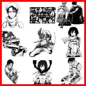 타이탄에 대한 공격 애니메이션 스티커, 멋진 만화 블랙 화이트 데칼, DIY 스케이트보드 노트북 전화 자동