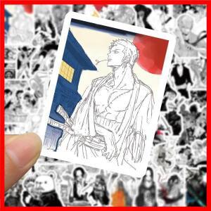 10/30/50/100pcs 블랙 화이트 원피스 만화 스티커 애니메이션 DIY 노트북 오토바이 스케이트 보드 전화 케