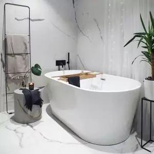 이동식 프리스탠딩 타원형 가정용 매립형 원룸 아크릴