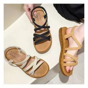 뒷밴딩 3컬러 발편한 플랫샌들 데일리 스트랩샌들 S9119 872263